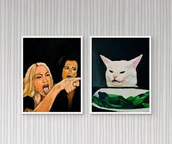 Pin By Angela Schwengler Art Photo On Meme Printed Goods Apparel Cat Wall Art Painting Memes Art Prints