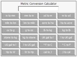 Online Metric Conversion Calculator Screenshots Windows 7