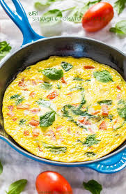 Begin by mixing together the romaine, chicory, and cress in a large serving bowl. Easy Spinach And Tomato Frittata Averie Cooks