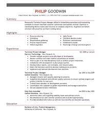 Technical Project Manager Resume Examples | Myperfectresume