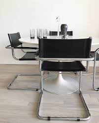 Keeping In Cool 1970s Made In Italy Black Leather And Chrome Cantilever Chairs 500 Per Pair 4 Pairs To Bauhaus Design Arm Chair Styles Dinning Room Chairs