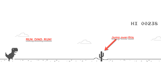 Press space to start the game online and jump your dino, use down arrow (↓) to duck. How To Play The No Internet Google Chrome Dinosaur Game Both Online And Offline
