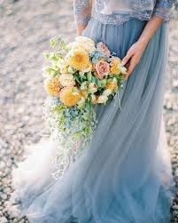Blooms spring bouquet aria, gold, blue flowers. Colors Wedding Dusty Blue And Yellow Wedding Dusty Blue Wedding Cake With Yellow Flowers