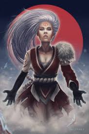 (deep, dark shades of crimson and violet.) Digital Fanart Of Blood Moon Diana Lolfanart