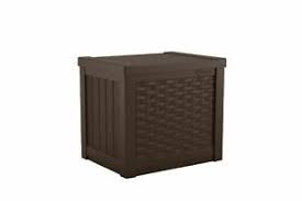 This outdoor storage bench offers the practical function of a storage unit with an aesthetic concentration on a sleek and contemporary wood is sturdy and perfect size. Outdoor Wicker Storage In Other Patio Garden Furniture For Sale Ebay