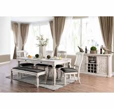 Some white dining room sets can be shipped to you at home, while others can be picked up in store. Georgia Antique White Wood Dining Table By Furniture Of America