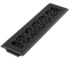 Decor Grates St212 8 St212 8 Scroll Floor Register Textured Black 2 Inch By 12 Inch 8 Pack Floor Registers Texture Grates