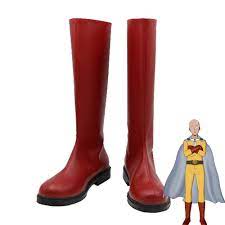 One-Punch Man Saitama Shoes Cosplay Uniforn Men Boots | eBay