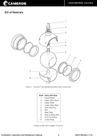 Cam T32 Iom Tr 4 Cameron Fully Welded Ball Valve