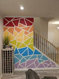The process is really simple. Rainbow Accent Wall Rainbow Room Paint Room Wall Painting Rainbow Accent Wall