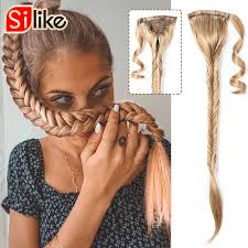There are fishbone braids and then there are fishbone braids. Silike Fishbone Braid Ponytail 24 Synthetic Ponytail Hairpiece With Hairpins 120g Wavy Pony Tail Hair Extensions Synthetic Ponytails Aliexpress