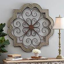 Distressed Ornate Rouse Wood And Metal Plaque Kirklands Iron Wall Decor Iron Decor Decor
