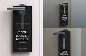 Door Hanger Mockup In 2020 Quote Template Hanger Social Media