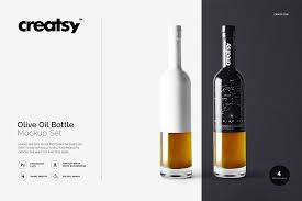 Olive Oil Bottle Mockup Set Bottle Mockup Olive Oil Bottles Oil Bottle