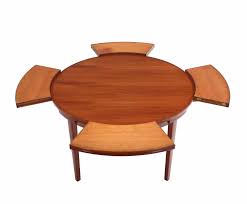 Beaumont round dining table with 48in marble top. Rare Danish Modern Teak Round Expandable Top Dining Table At 1stdibs