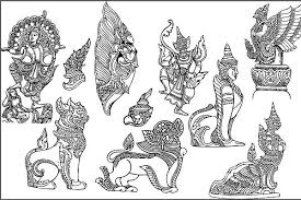 Myanmar Traditional Line Art Myanmar Art Thailand Art Art