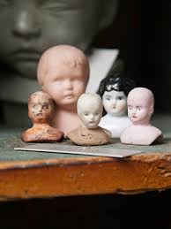 Clay Doll Head Vintage Craft Dolls Collection Of Antique Miniature  Porcelain Dolls Heads