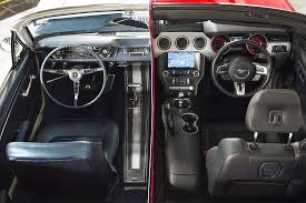 Unique Side By Side 1965 2005 Mustang Display On Mycarid Mustang Ford Mustang Mustang Interior