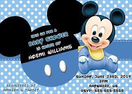 Image 1 Mickey Baby Showers Mickey Mouse Baby Shower Mickey Mouse Invitation
