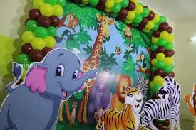 Decorate with their favorite jungle. Excellent Jungle Theme Decoration Birthday Medium Theme Decorations In Bangalore Evibe In