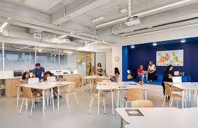 Rockwell Group Blue School Upper Campus Rockwell Group Classroom Interior School Interior