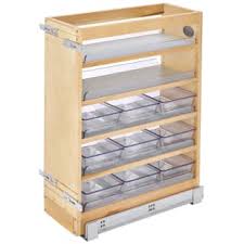 Adjustable shelves features adjustable shelves for ultimate storage customization, great for storing kitchen appliances, spices, or vanity accessories. Rev A Shelf 448 Vc25sc 8 Natural Wood 448 Series 8 Pull Out Vanity Cabinet Organizer With 9 Bins And Soft Close For 25 Inch High Cabinets Faucetdirect Com