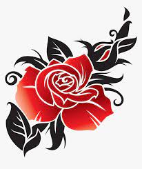 175w x 243h colour no's: Rose Tiny Images Transparent Png Tribal Rose Tattoo Designs Png Download Kindpng