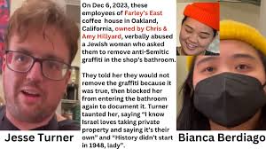 ♀️Jennifer Gingrich ✡️ على X: "It would be a real shame if Jesse Turner and  Bianca Berdiago were to go viral for their anti-Semitic abuse of a Jewish  woman in Farley's East