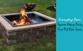 Some call it a smokeless fire pit. Amazon Com Sunnydaze Fire Pit Ring Outdoor Large Square Insert Diy Firepit Rim Liner Above Or In Ground Heavy Duty 2 0mm Steel 42 Inch Square Outside X 36 Inch Square Inside