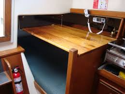 quarter berth come chart table corner desk boat