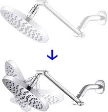 Hibbent All Metal Shower Head Swivel Ball Joint Adapter, Solid Brass  Adjustable Shower Arm Connector, Shower Arm Extension, Showerhead  Connector, ...