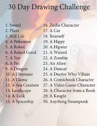 Free Illustrator Drawing Challenge 30 Day Art Challenge Art Challenge