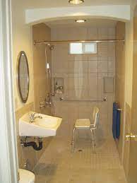A wheelchair accessible bathroom vanity that has adjustable electric counters is more ideal but that will mean spending a lot of money on renovations. Pin By Jessica Lindsey On Bathroom Ideas Handicap Bathroom Design Accessible Bathroom Design Bathroom Remodel Cost