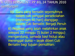 Sejak tahun 2010 semua guru di malaysia disyaratkan. Bab C Cuti Ppt Download