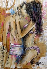 Romantic love pencil art images. Night Embraces Drawing By Loui Jover Saatchi Art