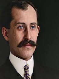 Portrait of Orville Wright Age 34, 1905 (Coloured Photo)' Giclee Print