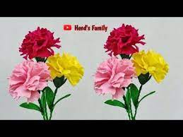 Fiori Di Garofano In Feltro Fiori Di Flanella Garofano Youtube Carnation Flower Felt Flowers Diy Felt Flowers
