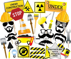 Birthday Photo Booth Props Printable Pdf Construction Photo Booth Props Printable Party Etsy Photo Booth Party Props Construction Party Boy Birthday Party