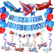 3.5 out of 5 stars, based on 2 reviews 2 ratings current price $21.49 $ 21. Airplane Aviator Themed Party Decoration Silver Glitter Happy Birthday Banner And Garland 30ct Airplanes Hanging Swirl Airplane Foil Balloons For Up Up And Away Felt Party Plane Theme Birthday Party Buy Online In Bahamas At