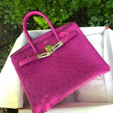 Hermes Rose Pourpre Ostrich Birkin 30 Pursebop Birthday Baggie Hermes Fsh Hermes Ostrich Hermes Handbags Birkin Bags
