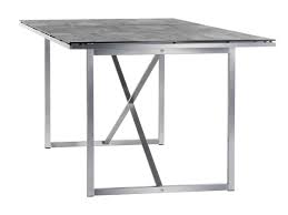 This table as shown features leveling feet on the table legs and in a freestanding configuration. X Series Stainless Steel Dining Table Solpuri