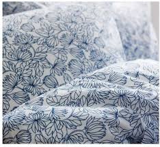 Ikea Bladvass Queen Double Duvet Cover Set Blue White Floral Full Blue Bedding Sets Ikea Bed Bed Linen Design