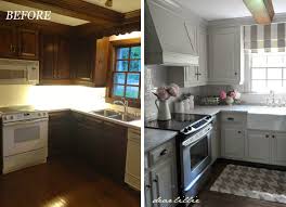 Dear Lillie Our Kitchen Makeover Before And Afters And A Full Source List Kitchen Remodel Small Kitchen Makeover Paint Kitchen Cabinets Like A Pro