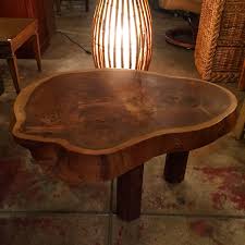 Modshop makes most of our furniture in los angeles, with custom finishes available. Now And Then Modern Style Wood Slab Coffee Table Casa Victoria Vintage Furniture On Los Angeles Sunset Boulevard