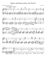 From the free sheet music index. Undertale Ost Hopes And Dreams Save The World Sheet Music For Piano Solo Musescore Com