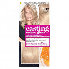 The hair dye colors the hair in a lush and deep color with enhanced shine. L Oreal Casting Creme Gloss 1010 Light Iced Blonde Semi Permanent Hair Dye Inci Beauty