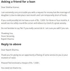 Asking A Friend For A Loan Writing Loan Lettering