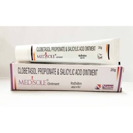 Buy MEDISOLE CLOBETASOL PROPIONATE & SALICYLIC ACID OINTMENT 20 GMS PACK-3 Online & Get Upto 60% OFF at PharmEasy