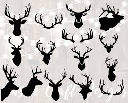 Check spelling or type a new query. Deer Head Silhouette Svg Bundle Antler Silhouette Svg Etsy