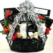 Valentines Gift Basket On The Wild Side Themed Gift Basket Filled With Gourmet Foods Valentine Gift Baskets Valentines Day Baskets Themed Gift Baskets